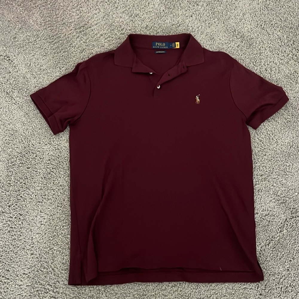 Maroon polo shirt